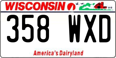 WI license plate 358WXD