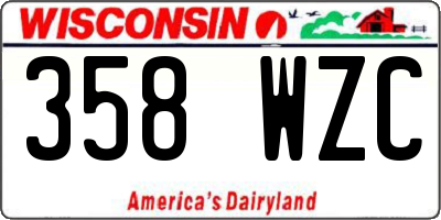 WI license plate 358WZC