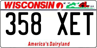 WI license plate 358XET
