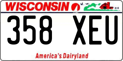 WI license plate 358XEU