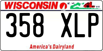 WI license plate 358XLP