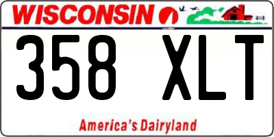 WI license plate 358XLT