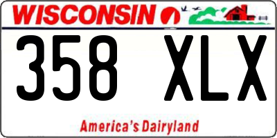 WI license plate 358XLX