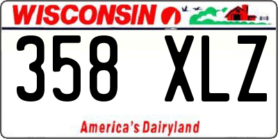 WI license plate 358XLZ