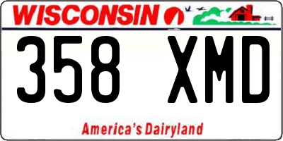 WI license plate 358XMD