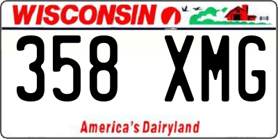 WI license plate 358XMG