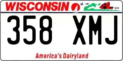 WI license plate 358XMJ