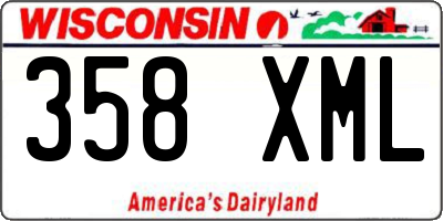 WI license plate 358XML