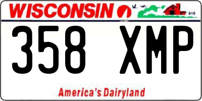 WI license plate 358XMP
