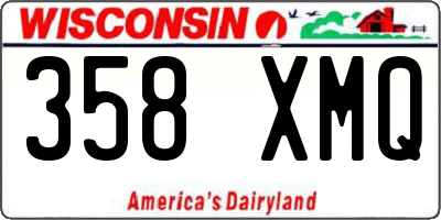 WI license plate 358XMQ