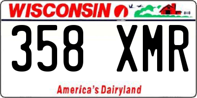 WI license plate 358XMR