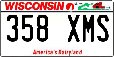 WI license plate 358XMS