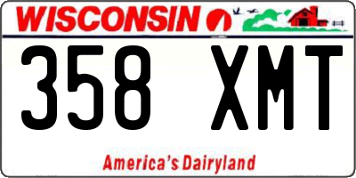 WI license plate 358XMT