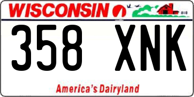 WI license plate 358XNK