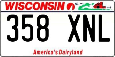 WI license plate 358XNL