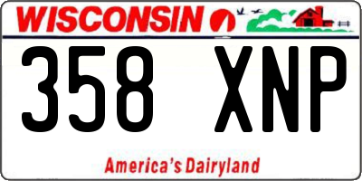 WI license plate 358XNP