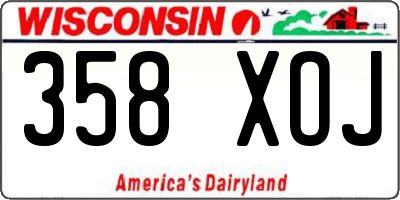 WI license plate 358XOJ