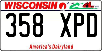 WI license plate 358XPD