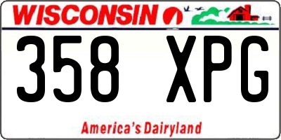 WI license plate 358XPG