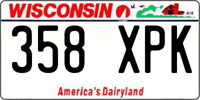 WI license plate 358XPK
