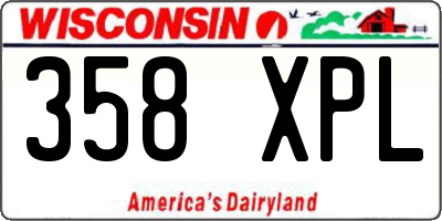 WI license plate 358XPL