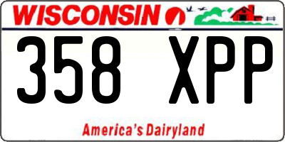 WI license plate 358XPP