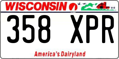 WI license plate 358XPR