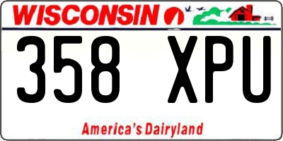 WI license plate 358XPU
