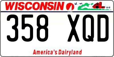 WI license plate 358XQD