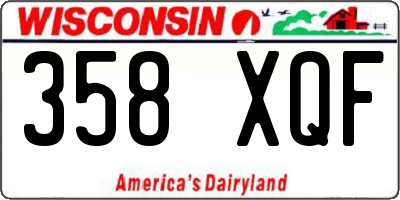 WI license plate 358XQF