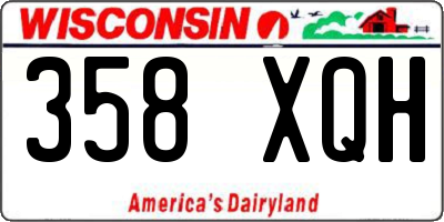 WI license plate 358XQH