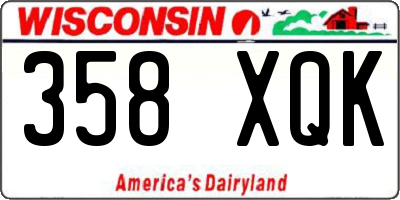 WI license plate 358XQK