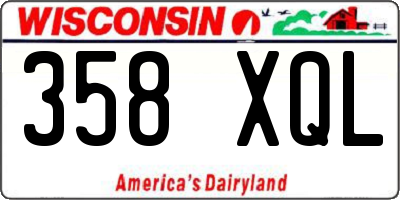 WI license plate 358XQL