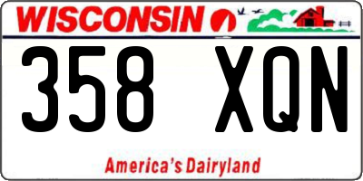 WI license plate 358XQN