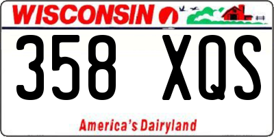 WI license plate 358XQS