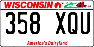 WI license plate 358XQU