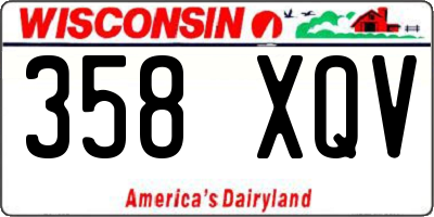 WI license plate 358XQV