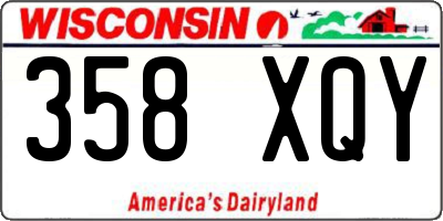 WI license plate 358XQY