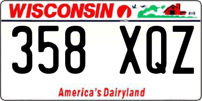 WI license plate 358XQZ