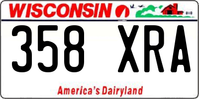 WI license plate 358XRA