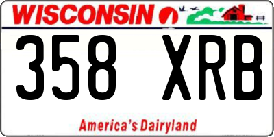 WI license plate 358XRB