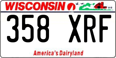 WI license plate 358XRF