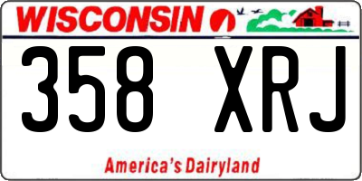 WI license plate 358XRJ