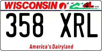 WI license plate 358XRL