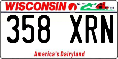 WI license plate 358XRN