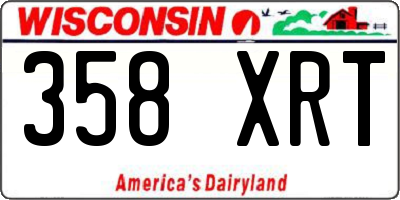 WI license plate 358XRT