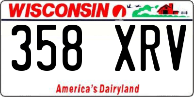 WI license plate 358XRV
