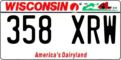 WI license plate 358XRW