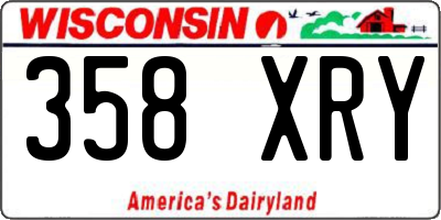 WI license plate 358XRY
