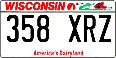 WI license plate 358XRZ